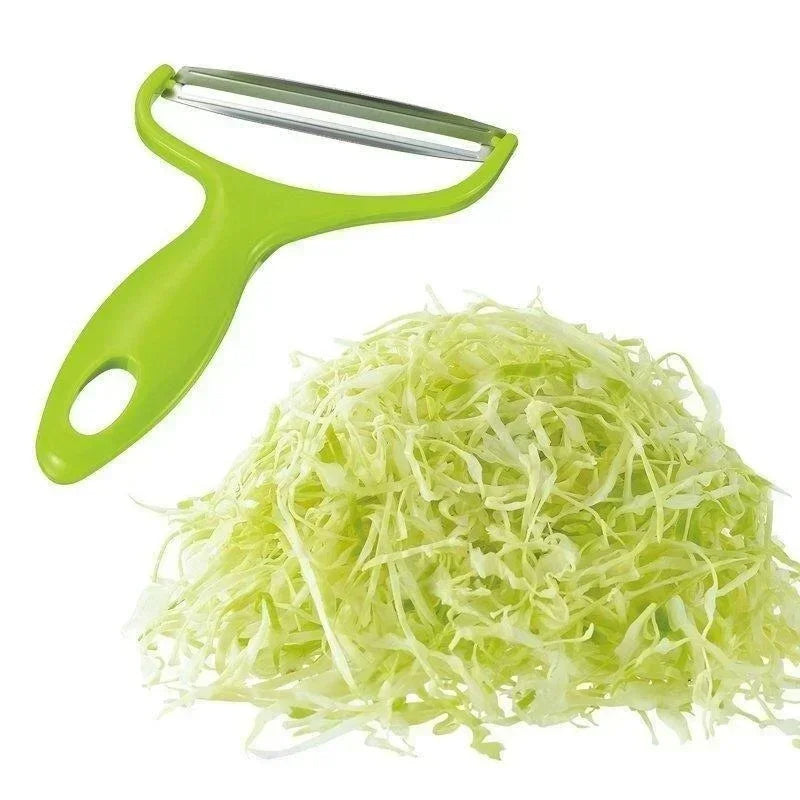 Stainless Steel Vegetable Peeler &amp; Fruit Slicer – Wide-Mouth Potato, Cabbage &amp; Salad Prep Kitchen Tool