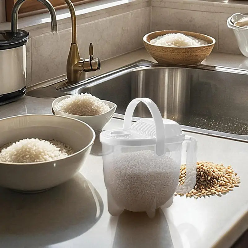 Rice Vegetable Washing Strainer Bowl with Lid