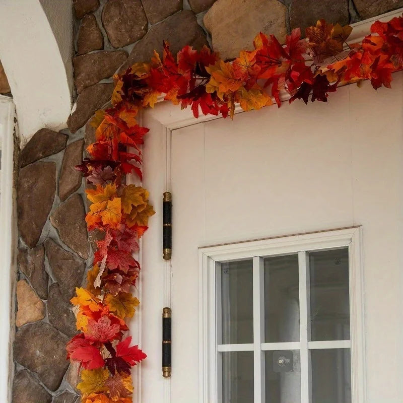 Artificial Fall Maple Leaf Garland 4PCS Thanksgiving Decor