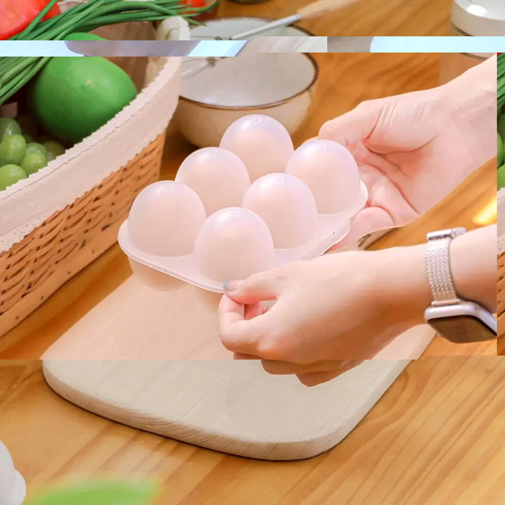 Egg Dispenser Storage Box 6 Grid Transparent