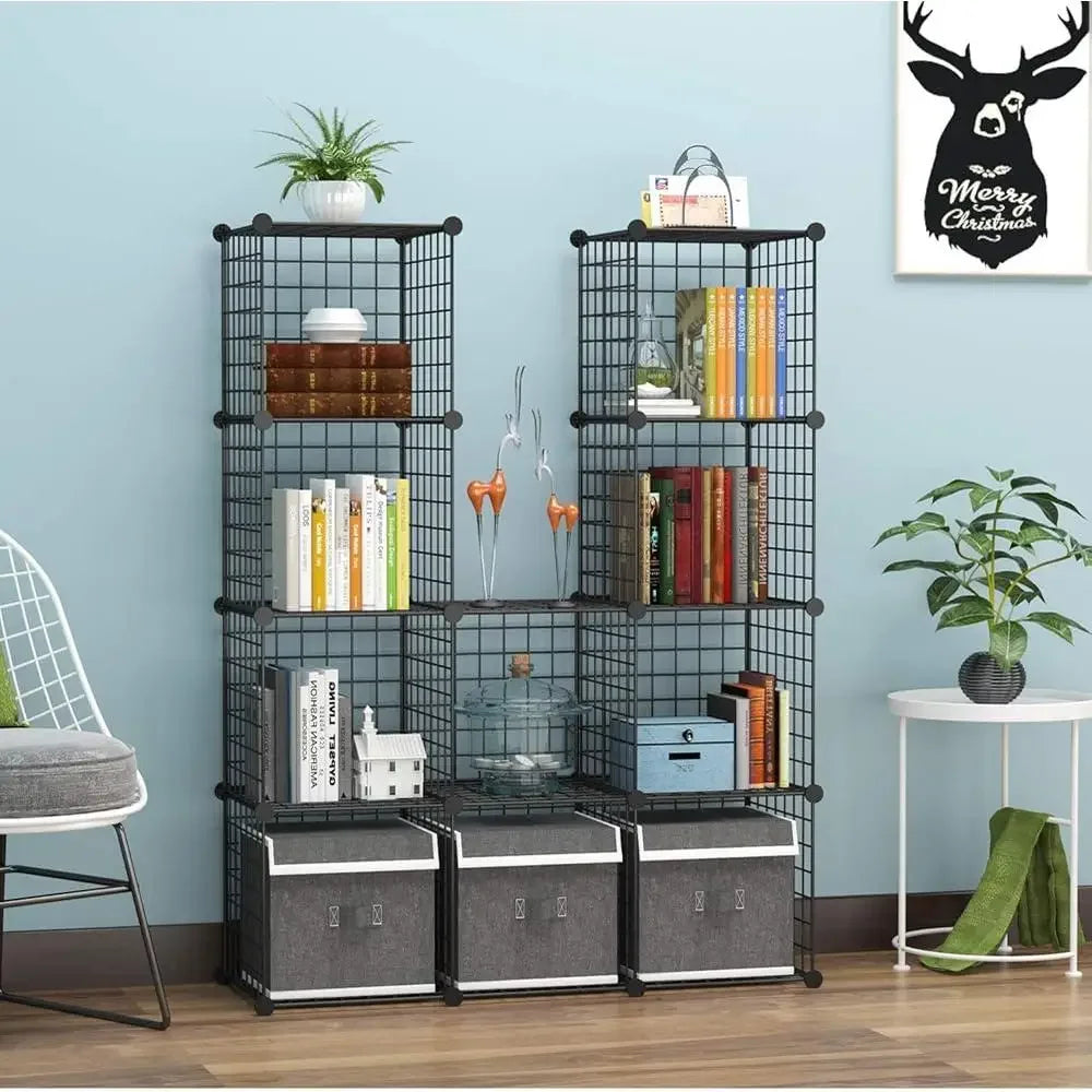 Wire 12-Cube Modular Storage Organizer