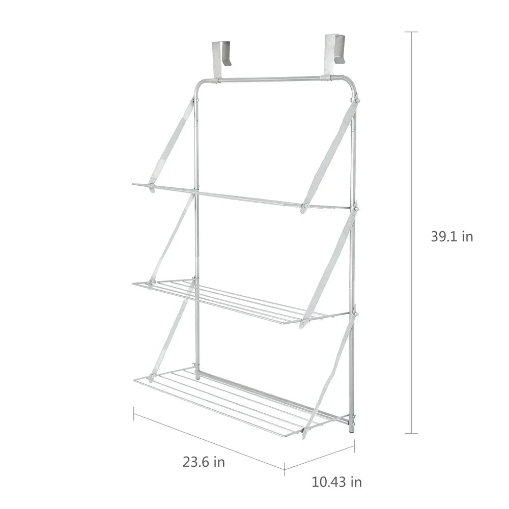 3-Tier Over-the-Door Steel Towel Rack