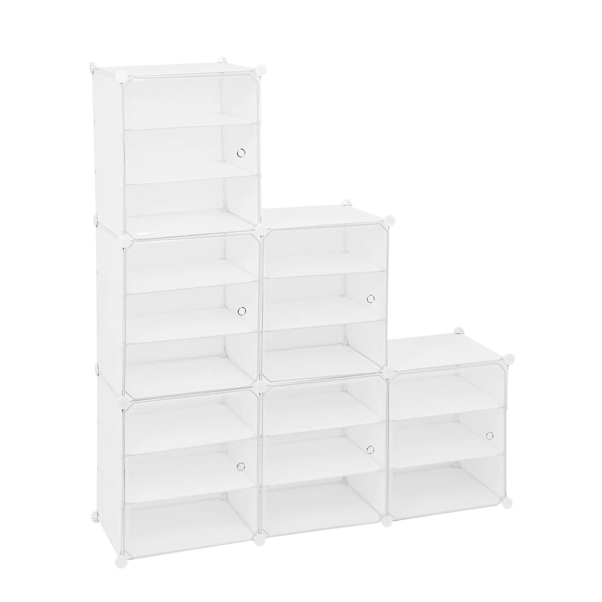 16PCS Stackable Shoe Rack Organizer – 96 Pair Large Shoe Storage Cabinet with Dividers