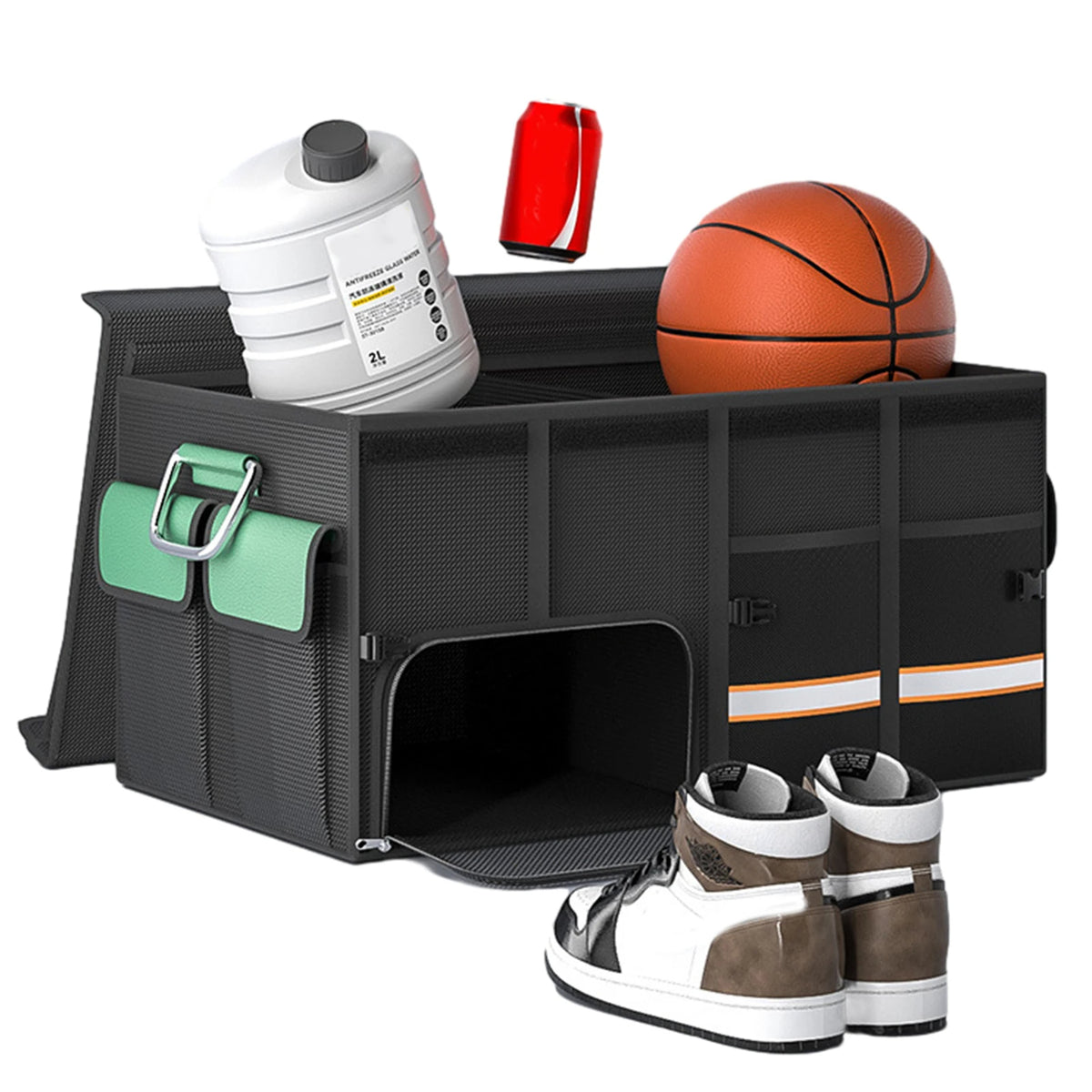 Car Trunk Organizer Multi-Compartment Foldable Anti-Slip Storage Bag