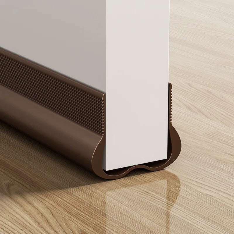 Flexible Door Sealing Strip for Soundproofing and Energy Efficiency (Brown)