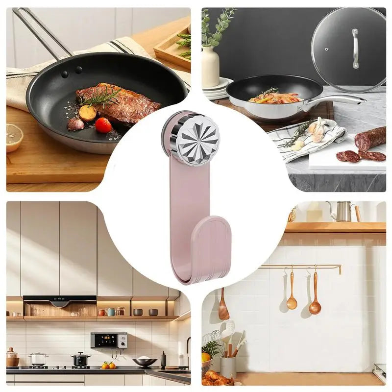 Adjustable Rotatable Suction Cup Pot Lid Rack