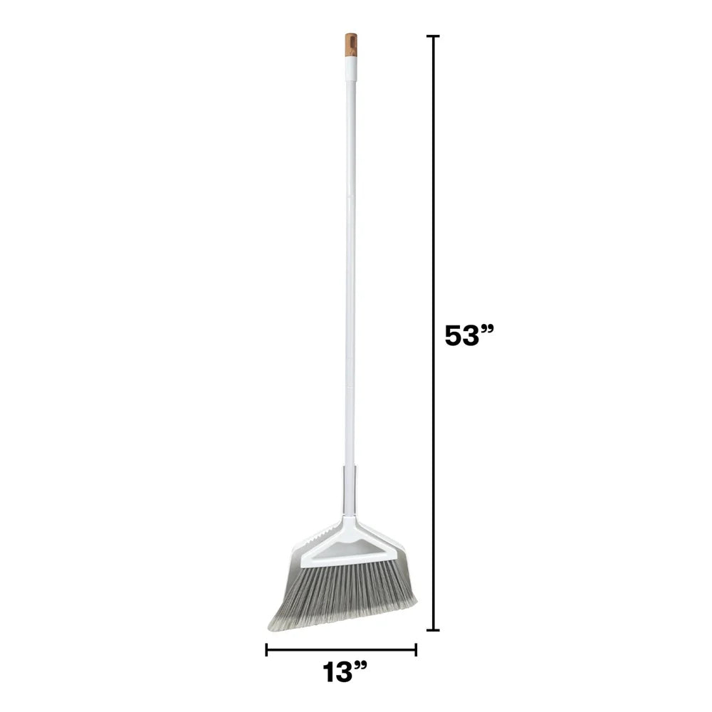 Angled Broom and Dustpan Set – Effective Cleaning Tool with Flagged Bristles