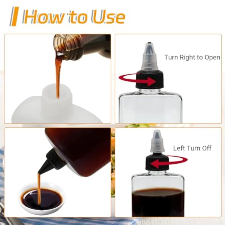 100ML Leak-Proof Oil Dispenser Bottle with Twist-Top Cap – Squeeze Condiment Container for Cooking, BBQ, Camping &amp; Soy Sauce