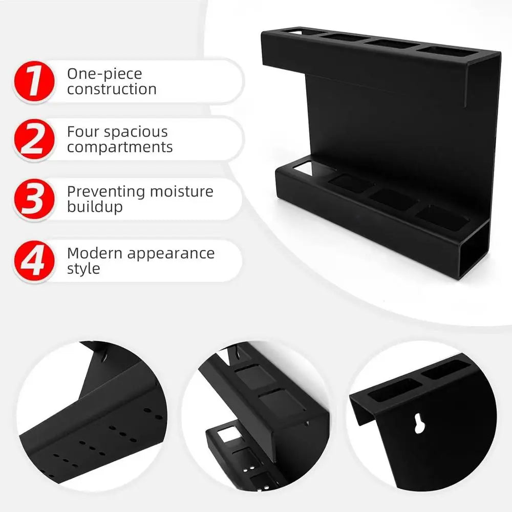 Acrylic Straw Holder Cabinet Door Mounted Kitchen Organizer