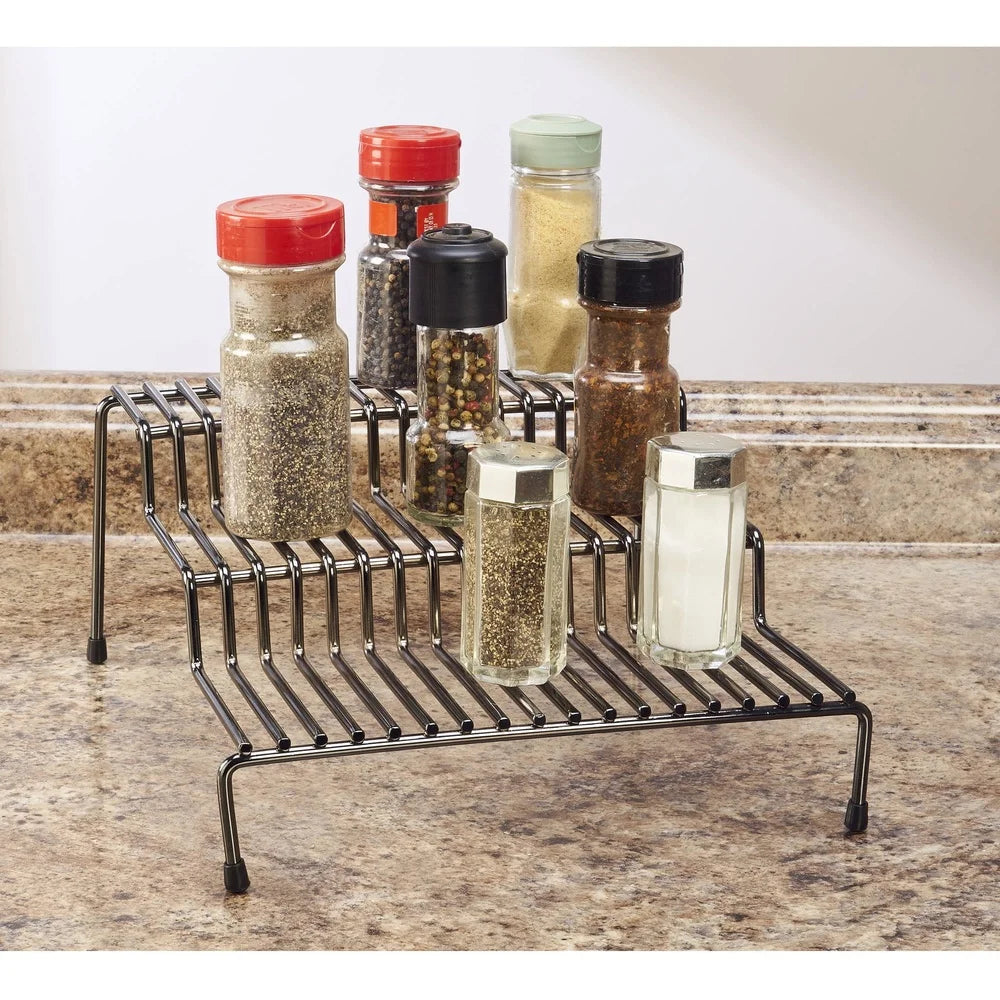 3-Tier Spice Organizer Storage Solution Rust Resistant Freestanding Kitchen Countertop Cabinet Holder