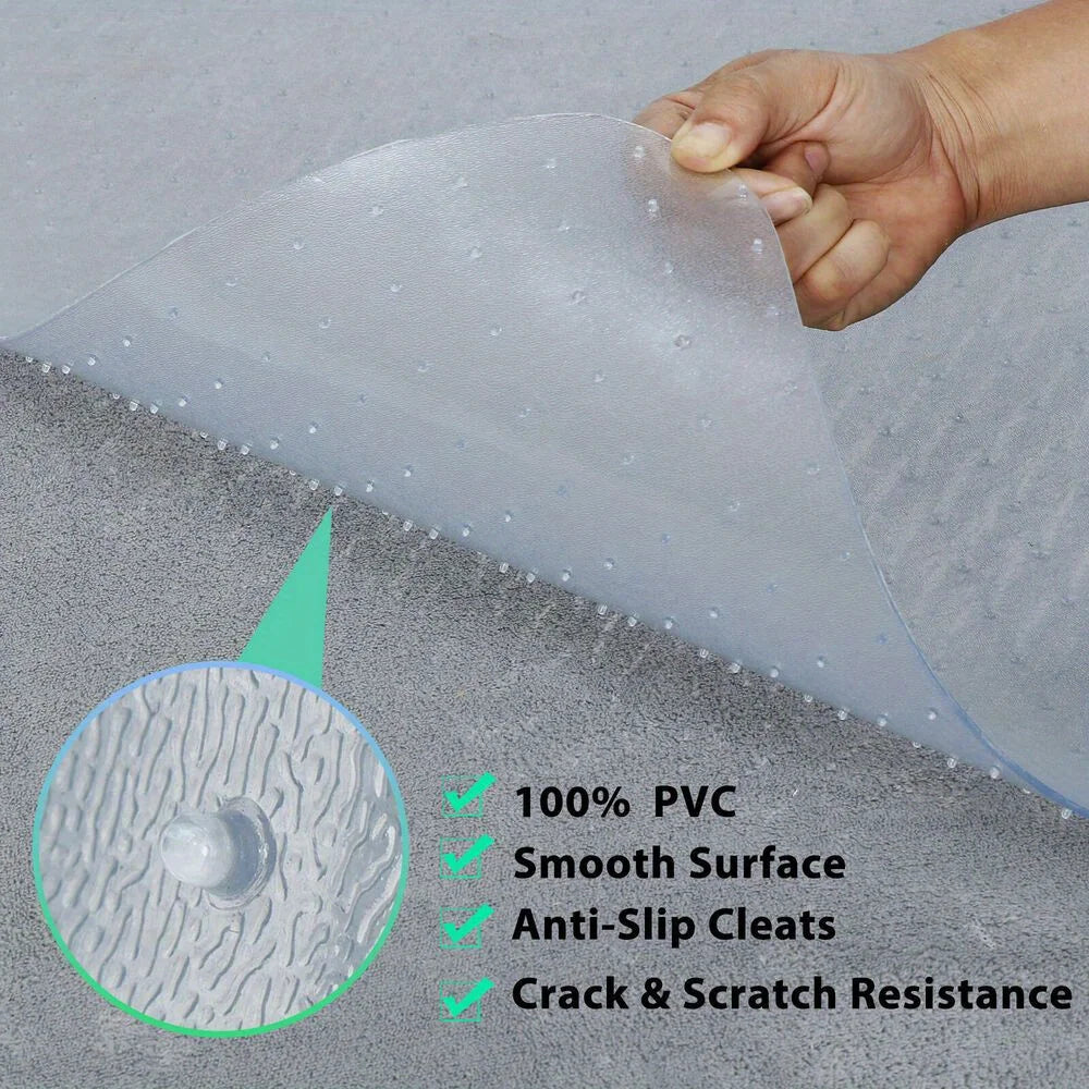 Non-Slip PVC Chair Mat – Home &amp; Office Floor Protector Easy Maintenance 60.2&quot; x 46.4&quot;