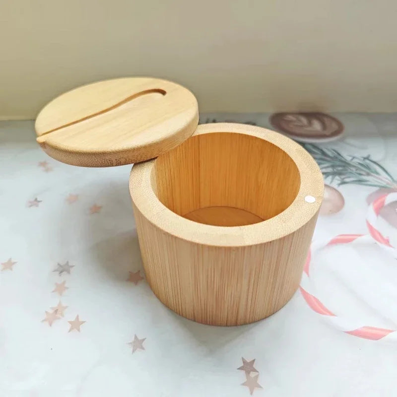 Bamboo Salt Seasoning Pepper Jar Set