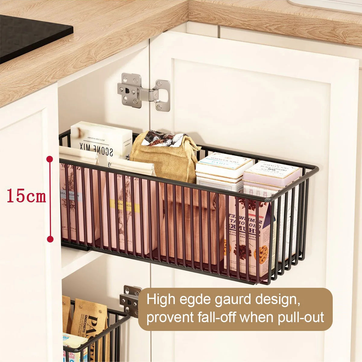 Under Sink Cabinet Organizer Pull Out Sliding Shelves (Set of 2)