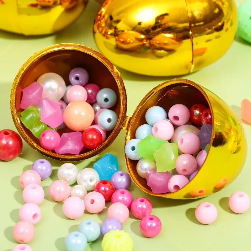 Golden Easter Eggs 24PCS Plastic Empty Simulation Eggshells