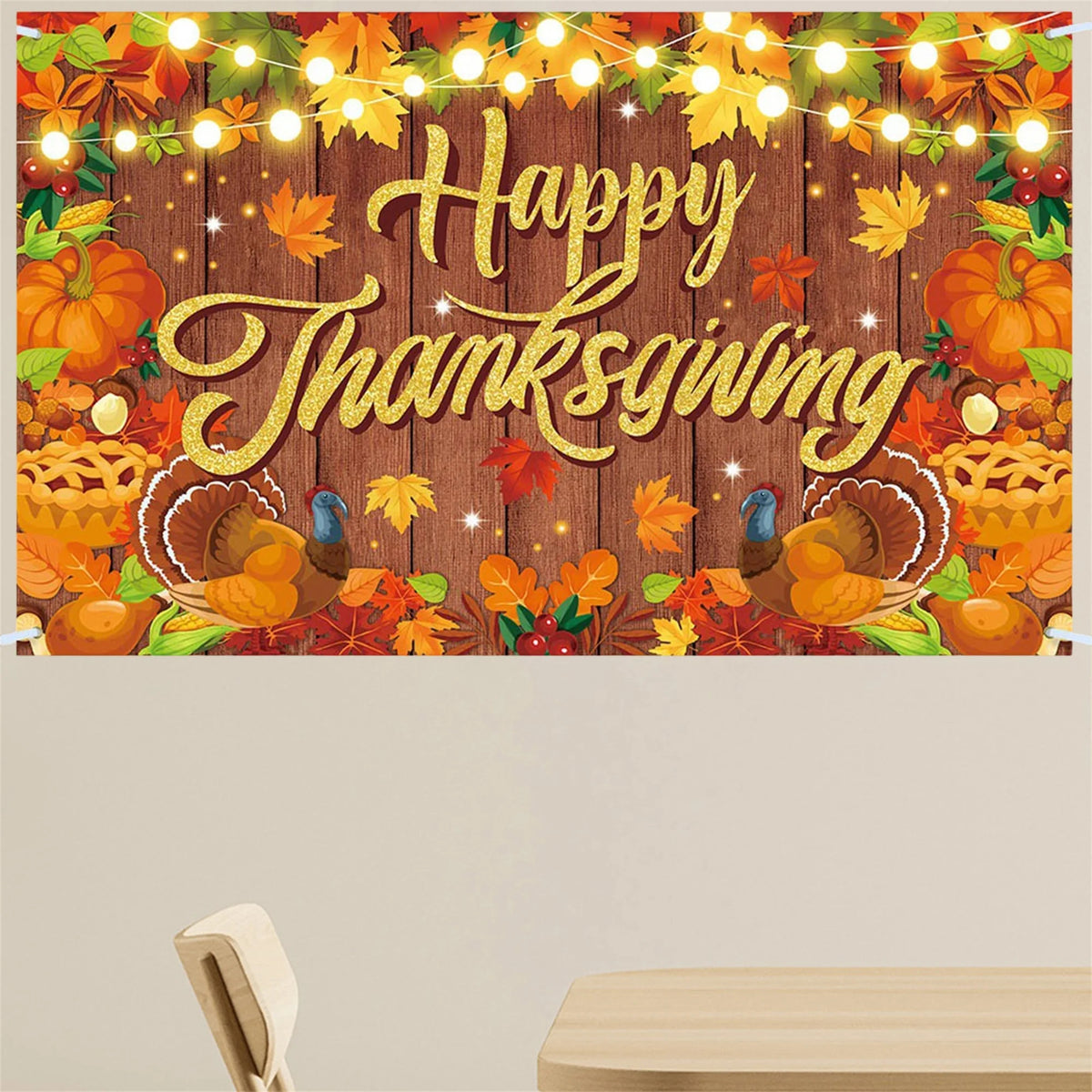 Fall Harvest Photography Backdrop Banner Thanksgiving Party Wall Decoration