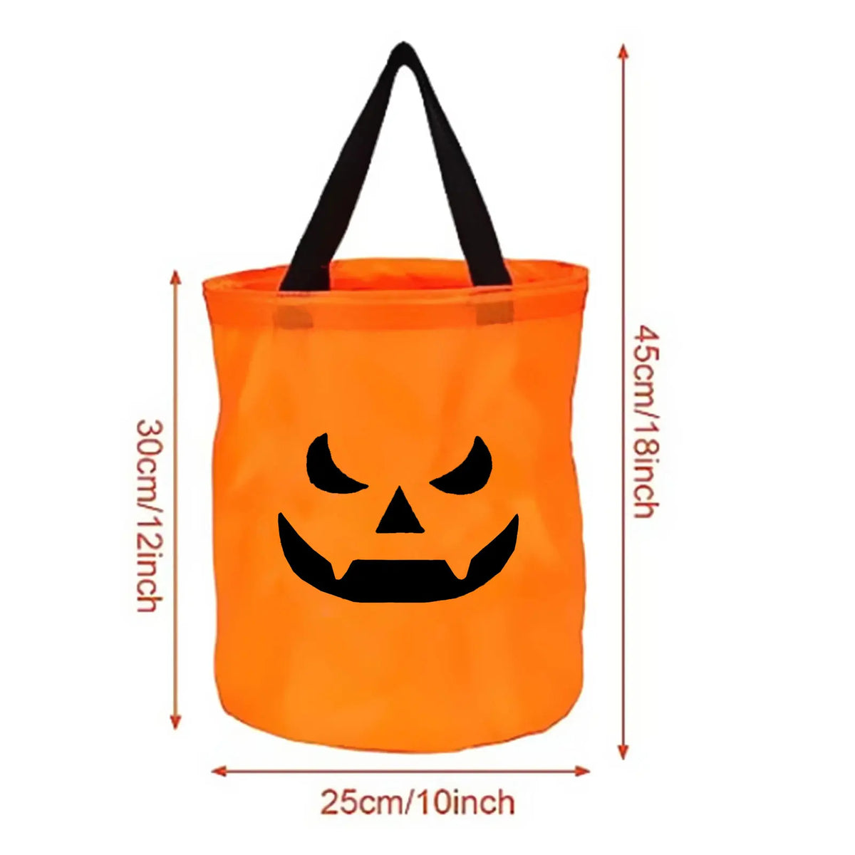 Handheld Pumpkin Candy Bag with LED Lights (Orange)