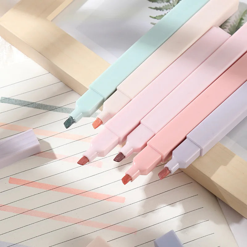 6-Pack Pastel Highlighters for Students
