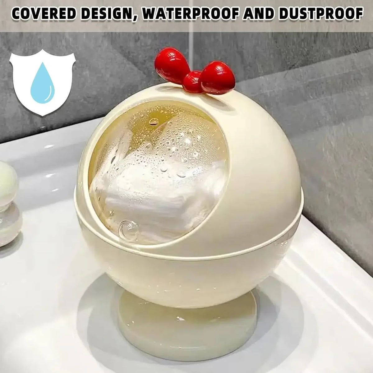 Dustproof Organizer Box for Hair Ties and Vanity Accessories