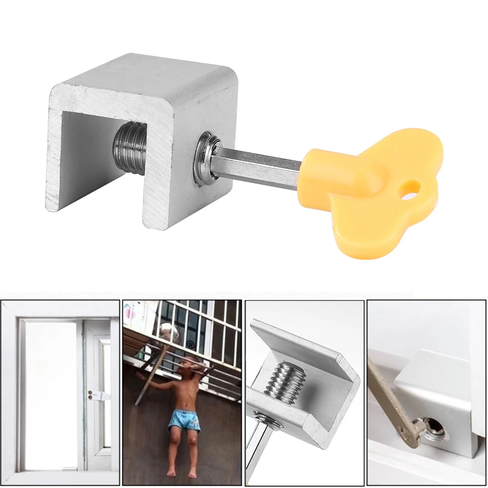 Adjustable Window Locks with Key Child Pet Safety 10-Pack