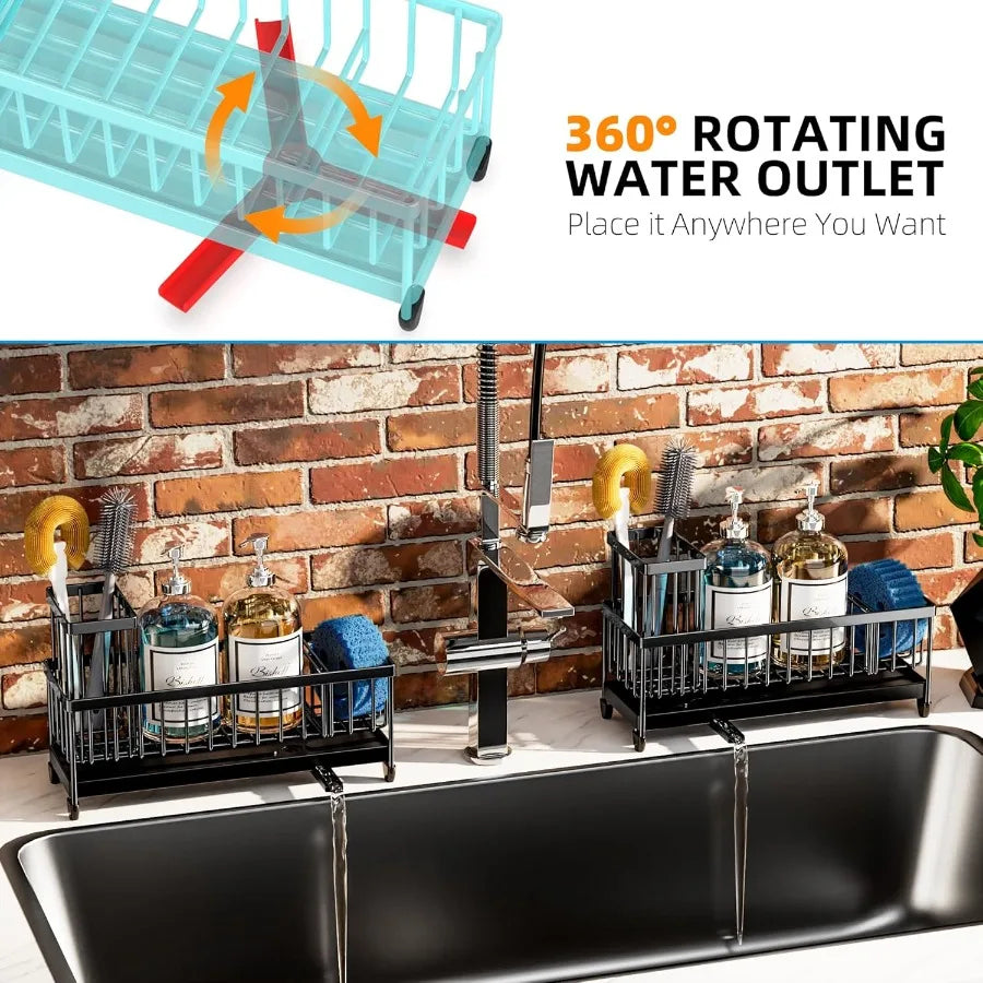 Extra Large Kitchen Sink Organizer for Sponges &amp; Brushes