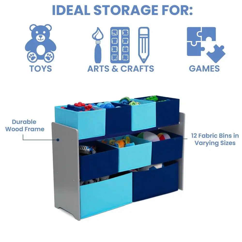 Kids Toy Organizer with Stackable Bins for Kids Room