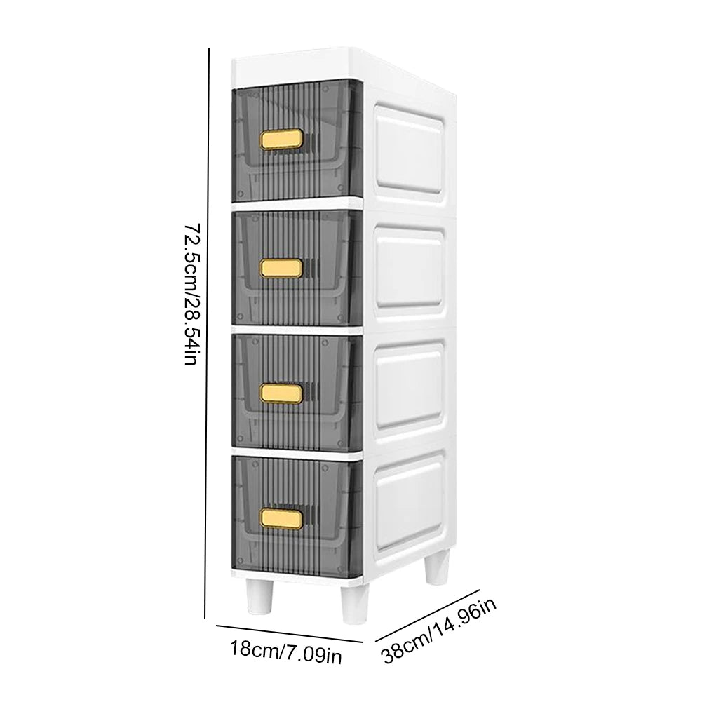 4-Tier Bathroom Storage Cabinet Space-Saving Bathroom Organizer