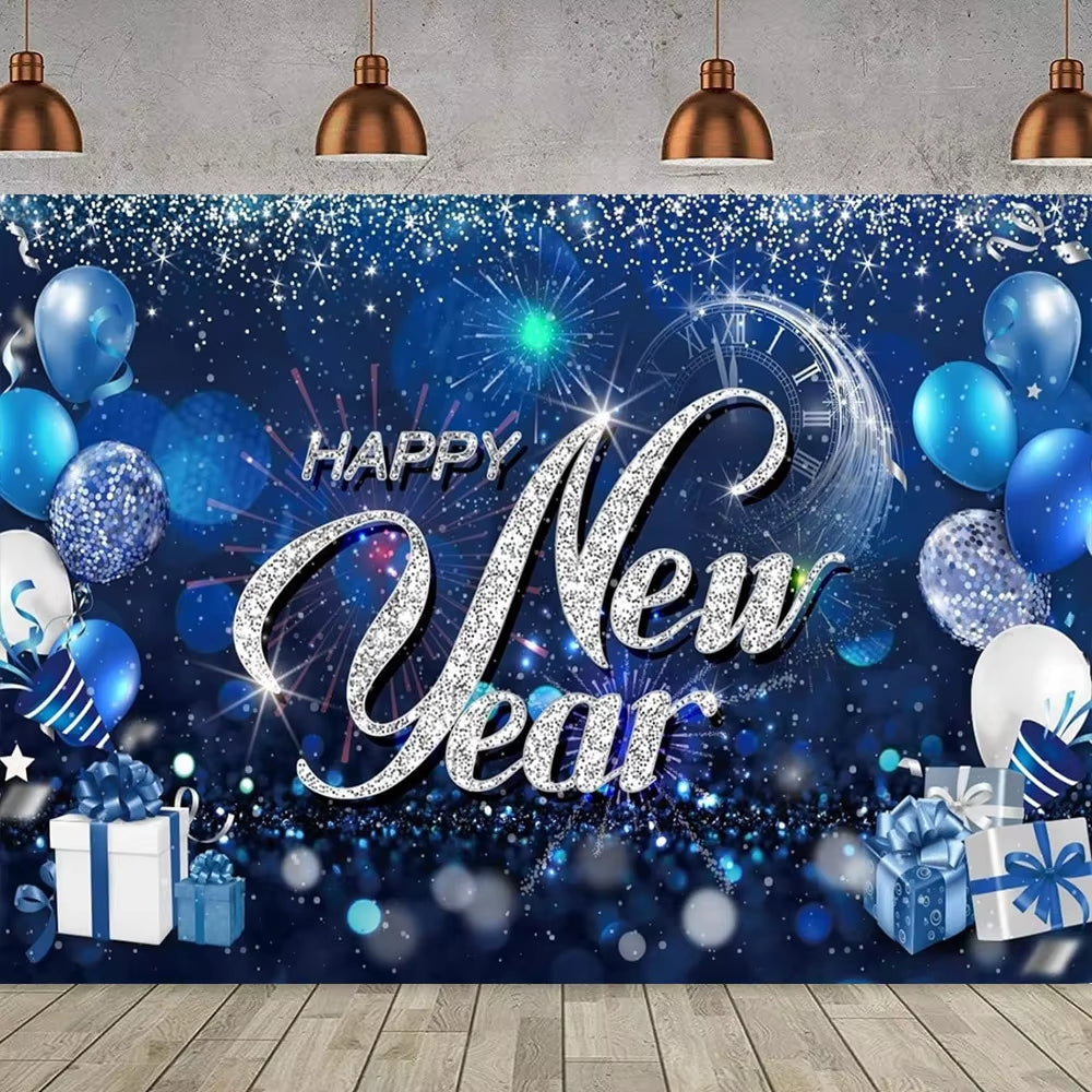 Happy New Year Theme Background New Year Eve Sparklers (150x100cm)