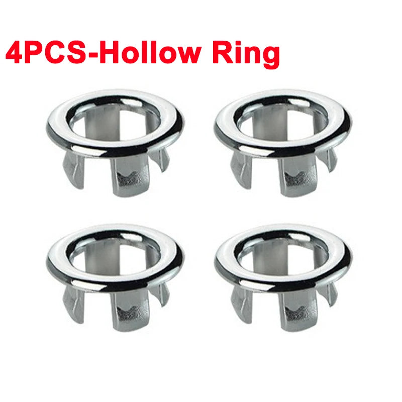 4Pcs Plastic Sink Hole Overflow Covers for Kitchen Bathroom