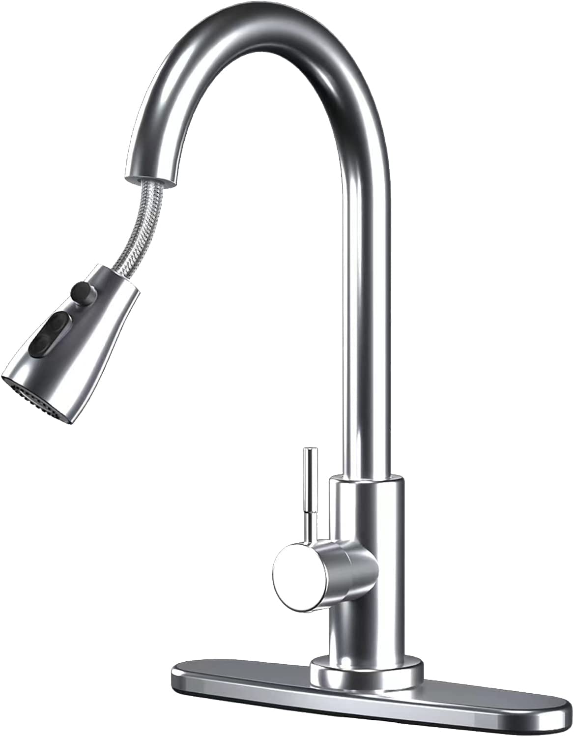 Pull Handle Faucet Kitchen Sink Sprayer - Stainless Steel