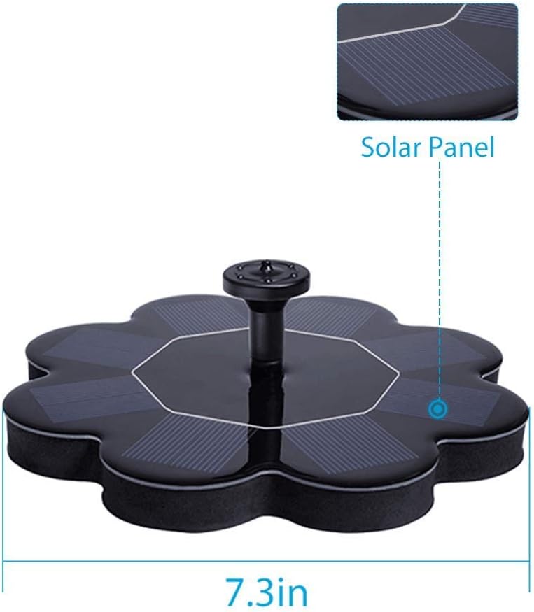 Solar Water Fountains Outdoor, Solar Powered Fountain Pump for Bird Bath