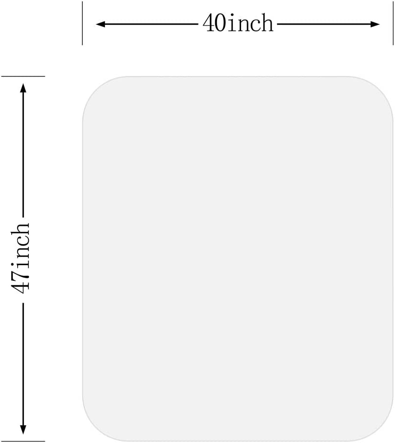 Chair Mat Duty Heavy Hard Floors, Crystal Clear 1/5" Thick 47" x 40"