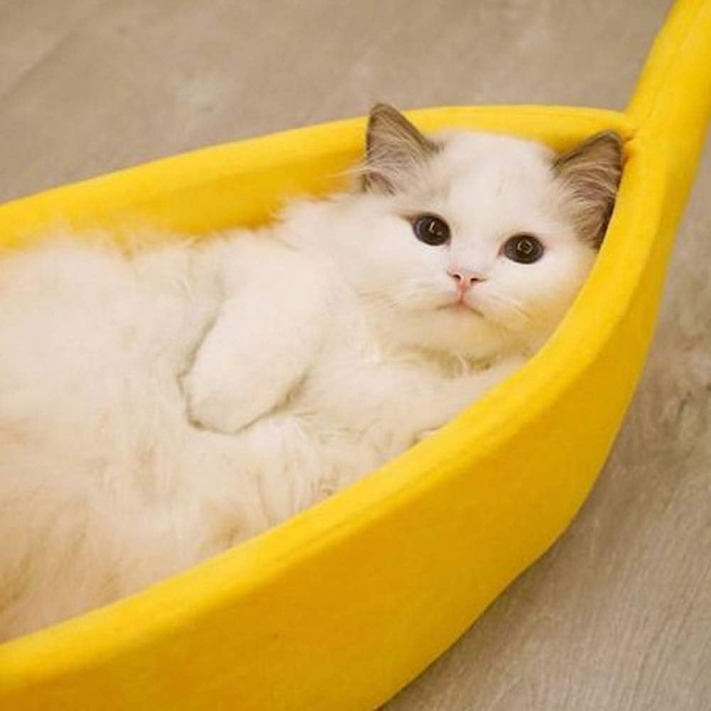 Banana Cat Bed for Winter Cat Tent Self-Warming Sleeping Bed