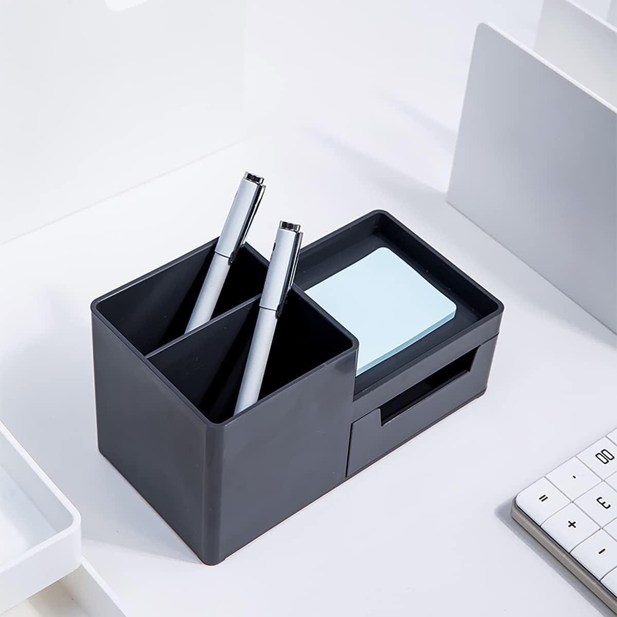 Desktop Storage Organizer Multifunctional Pencil Holder Organizer for Desk, Gray