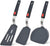 Silicone Spatula Turner Set of 3 600°F Heat Resistant Cooking Spatulas for Nonstick Cookware