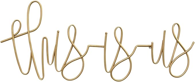 Stratton Home &quot;This is Us&quot; Metal Wall Decor Gold