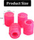 Fluorescent Car Tire Valve Stem Caps, 12 Pieces Universal Tire Cover, Pink