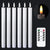 Flameless White Taper Candles Flickering with 10-Key Remote (6 Pack 0.78 X 9.64 Inch)