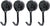 Magnetic Hooks Rustproof 8 Pack Refrigerator Grill Hook (Black)