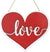 Heart Shaped Wooden Hanging Sign Valentines Day Door Decor