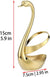 Decorative Gold Swan Base Holder with 10pcs 4.7’’ Coffee Spoon Set, Stainless Steel Spoon