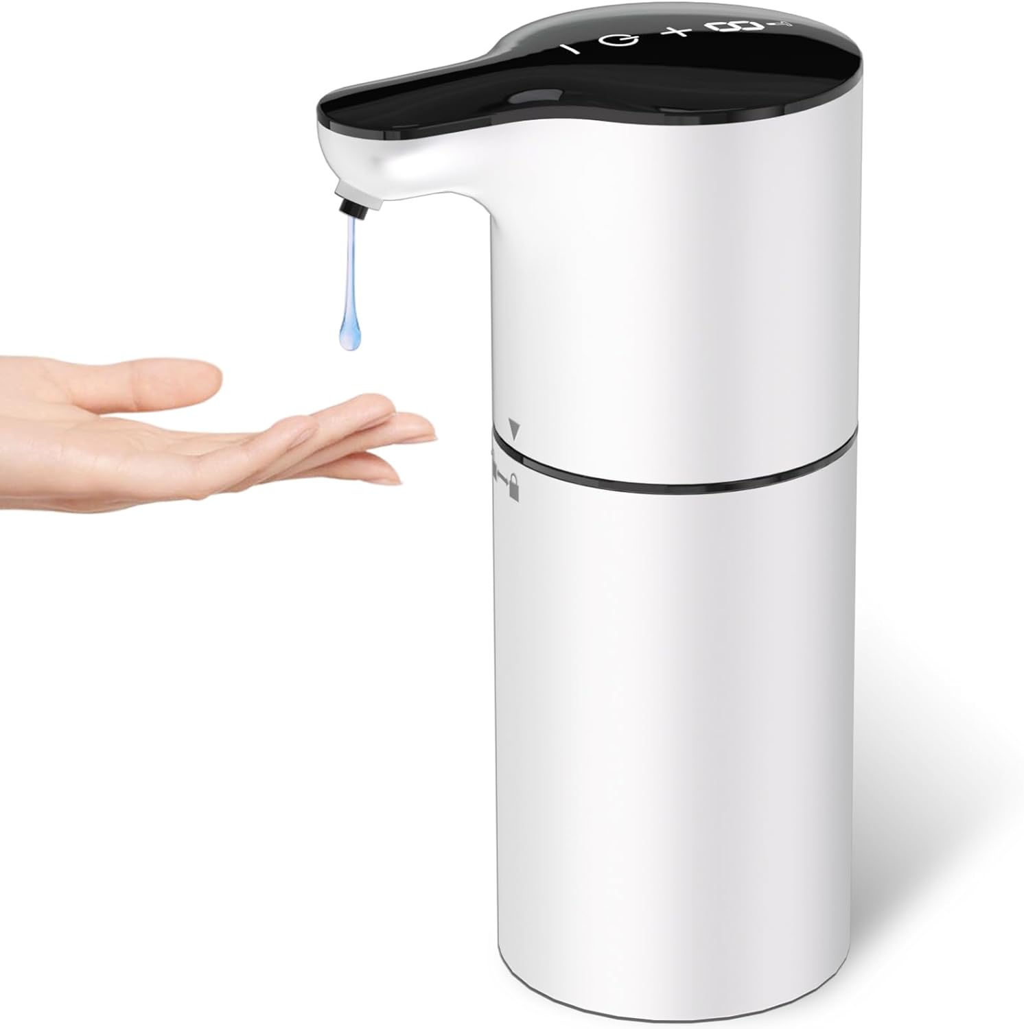 Automatic Liquid Soap Dispenser 15.37OZ Adjustable Touchless Hand Soap Dispenser USB C Rechargeable Battery