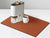 Coffee Bar Decor Coffee Maker Mat for Kitchen Countertops (19"x12", Light Marble Orange)