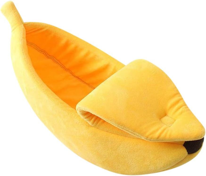 Banana Cat Bed for Winter Cat Tent Self-Warming Sleeping Bed