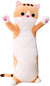 Cat Plush Pillow 19.68" Cute Kitten Stuffed Animal Body Hugging Toy for Kids