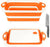 Foldable Collapsible Cutting Board Silicone with Colander, Orange