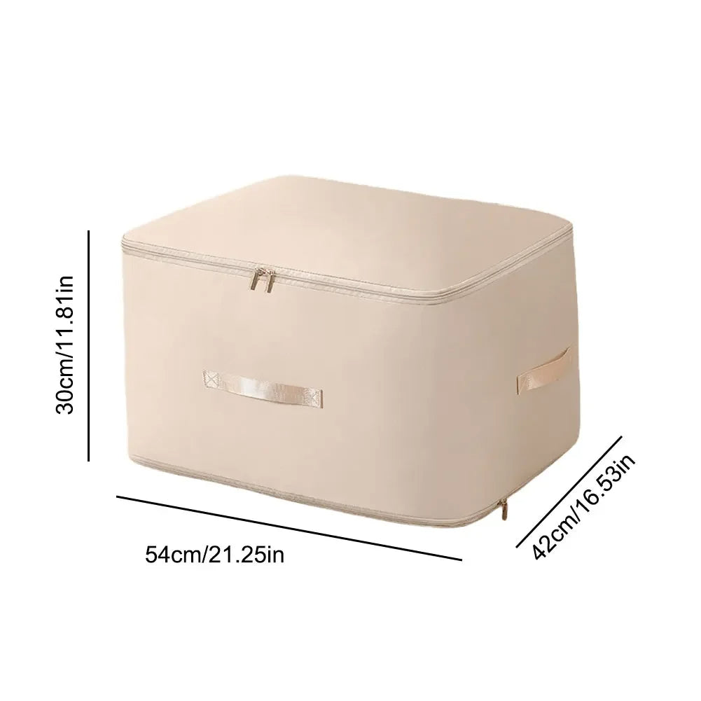Storage Moving Bags with Handles for Blankets Pillows (Apricot)