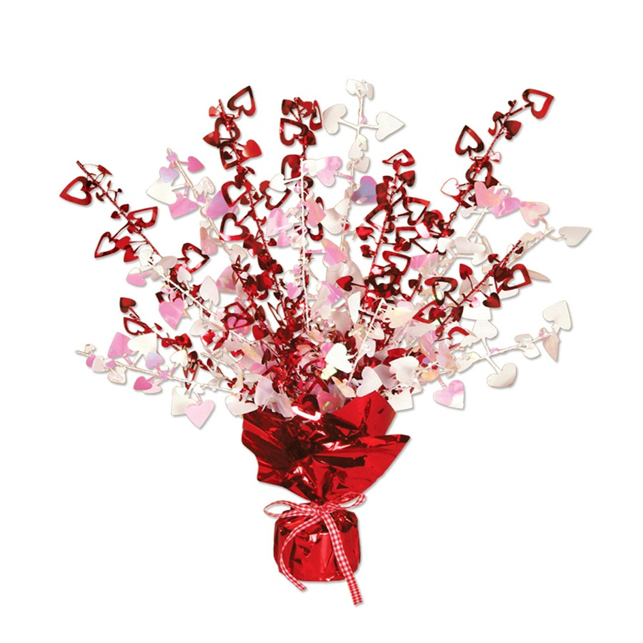 Opalescent Heart Valentines Centerpieces 15"