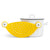 Monster-Shaped Pasta Strainer, Heat-Resistant, Silicone, Non-Slip (Yellow)