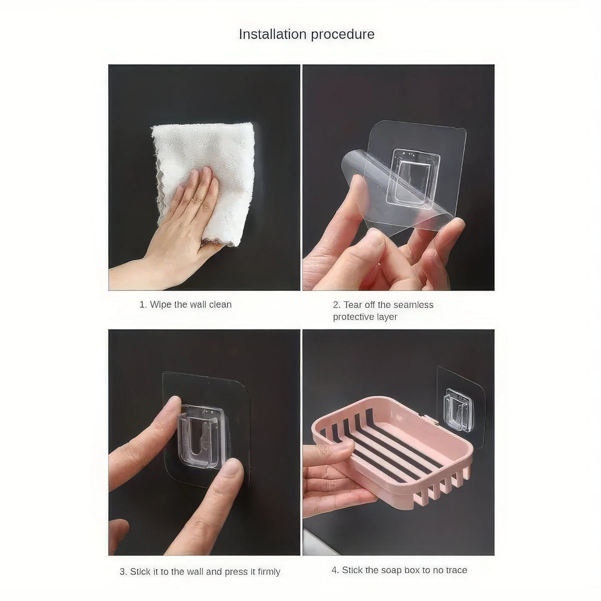 Waterproof Double-Layer Soap Holder for Bathroom &amp; Kitchen (Beige and Pink)