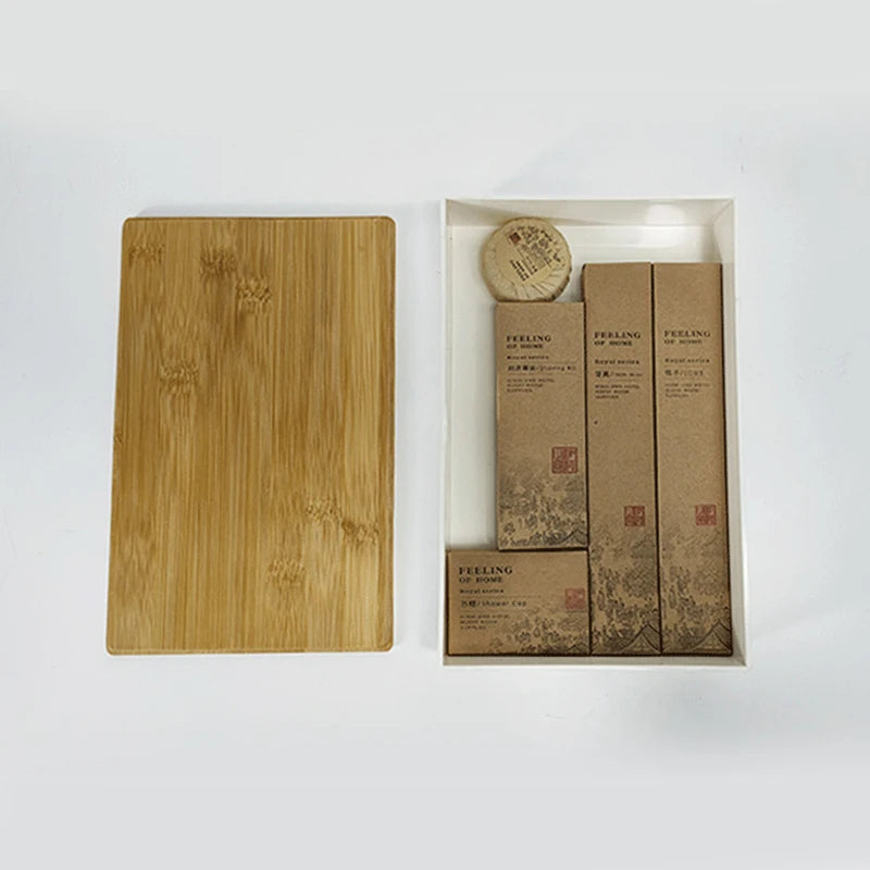 Wooden Japanese Hotel Toiletries Box Storage Box Tray (Black)